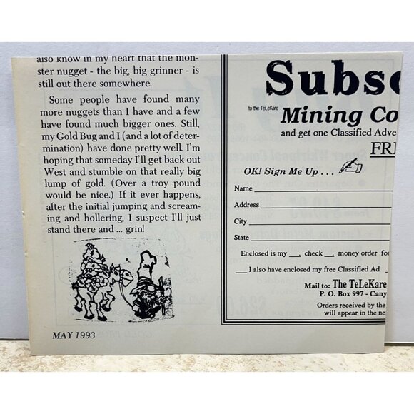 Bag It Gold Bags Print Ad Vintage 90s Joseph Utah Metal Detector Bags - Picture 3 of 6